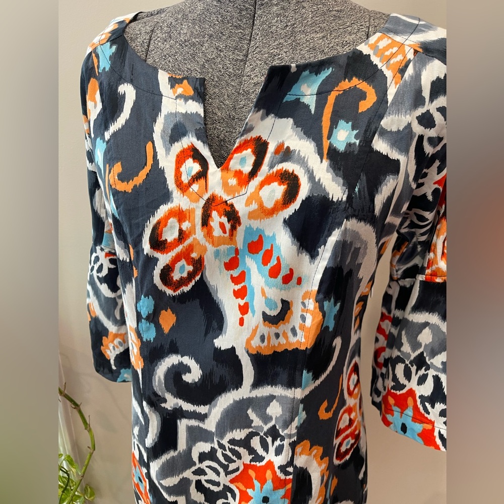 Uncle frank made in USA size small ladies Aztec print boho ruffle sleeve dress - Picture 3 of 14
